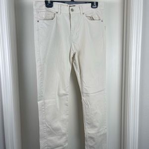H & M white slim pants